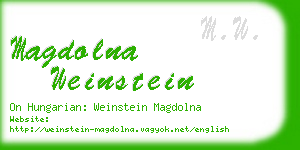 magdolna weinstein business card